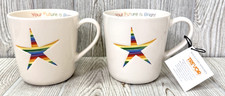 Williams Sonoma The Trevor Project Rainbow Star Mugs Set of 2 LGBTQ+ Pride NWT picture