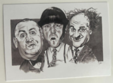 THE THREE STOOGES Larry Moe & Curly Crazy Caricatures Base #41 picture