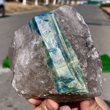 773G RareNatural beautiful Prism shaped Aquamarine Raw Crystal Specimen Rough picture