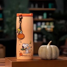 2026 Starbucks Peanuts Snoopy Pumpkin Stainless Tumbler Limited 473ML New picture