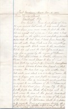 1886 Handwritten letter Fort Madison Iowa John S Stewart to Nancy Petersbugh PA picture