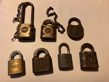 Vintage Padlock Lot Yale Brand Some Antique No Keys picture