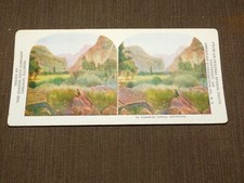VINTAGE STEREOVIEW STEREOSCOPE CARD 1906 YOSEMITE VALLEY CALIFORNIA QUAKER OATS picture