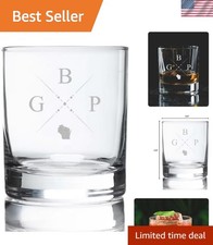 Stylish 12oz Laser-Engraved Whiskey Glass - Perfect for Bourbon and Cocktails picture