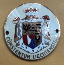 Badge souvenir auto car Liechtenstein Principality Furstentum coat of arms C picture