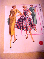 1955 McCall's Lady's Dress Slim or Full Skirt Pattern 3426 picture