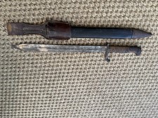 WWI German S98/05 n.A. Butcher Bayonet WKC Solingen Scabbard Leather Frog picture