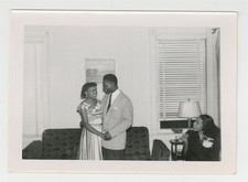 African American Romantic Couple 1950 Prom Date Ebony Boy Girl Parents Q10049 picture