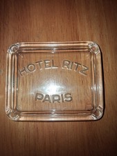 Vintage Hotel Ritz Paris Glass Ashtray 1930s Beautiful Art Deco Estate RARE picture