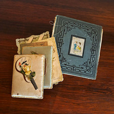 Antique Victorian Scrapbook Album with Advertising Trade Cards & Ephemera picture