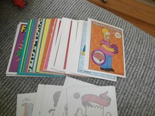 1993 Skybox THE SIMPSONS Series 1 complete set (80) + (10) tattoos Nrmt/ MINT  picture