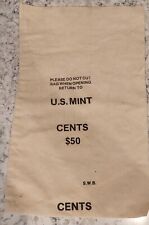 U.S. Mint Cents $50 Canvas Money Coin Bag Vintage  picture