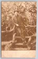 Rare RPPC Famous Early Aviator Author Dick Merrill Portland Oregon Postcard picture