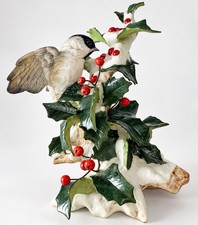 Boehm 2002 Chickadee With Snow Christmas Porcelain Bird Figurine 56/500 #40407 picture