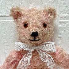 Pink Antique Bear Vintage Teddy Bear Chiltern Style 1940s England 36cm picture