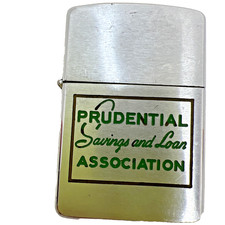 ZIPPO Vintage Lighter Etched with paint RARE Prudential Savings and Loan Ass'n. picture