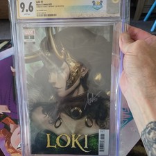 Loki 1 CGC 9.6 Signed Stanley Artgerm Lau- 🔥Variant cover picture