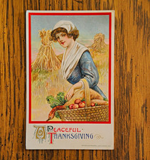 Embossed Thanksgiving Postcard