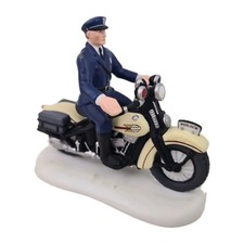 🚨 Department 56 Americas Finest 58998 Harley Davidson Christmas Village Figure picture
