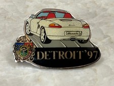 PORSCHE OFFICIAL BOXSTER USA PRESS INTRODUCTION LAPEL PIN DETROIT AUTOSHOW 1997 picture