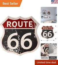 Durable 12x12 Route 66 Sign - Perfect Wall Art for Man Caves & Bedroom picture