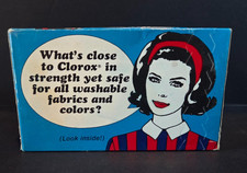 Vintage 1970s Clorox 2 All Fabric Bleach Mailer Box NOS Sealed Free Sample Promo picture