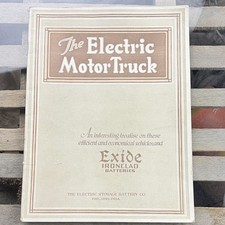Electric Motor Truck Booklet 1926 Exide Ironclad Batteries picture