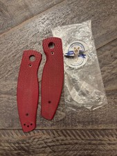 TRM Knives TRM NEUTRON 2 G10 RUBY RED CONTOURED LIZARD SKIN SCALE SET picture
