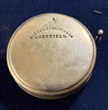 Alfred Cowling & Co Sheffield Antique Original Sewing Retractable Tape Measure. picture