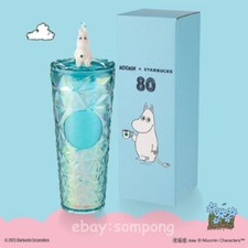 Starbucks Moomin 2025 Gift Christmas New Year Blue Prism Cold Cup (24 oz) New . picture