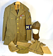 WWII - WW2 US ARMY MILITARY POLICE MP 8TH SERVICE COMMAND UNIFORM GROUPING 1942 picture