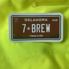 7 Brew Coffee Oklahoma Tag License Plate Tag sticker picture