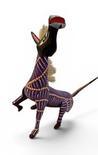 Handmade Mexican Art Blue Horse/Zebra Alebrije by Juan Melchor Ojeda picture