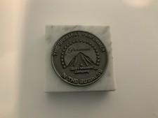 Vintage Paramount Pictures Promo Paperweight w/ Metal Medallion - picture