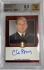 IRON MAN 2008 Autographed Rittenhouse Marvel Trading Card - Clark Gregg BGS 8.5 picture