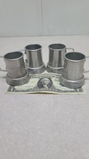 4 Mini Vintage Aluminum Beer Stein Shot Glass Hong Kong picture