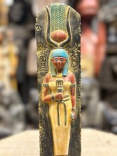 Rare Pharaonic Stela of God Hathor : Authentic Ancient Egyptian Artifact 1200 BC picture