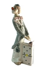 Vintage Casades Spain Porcelain Clown Pianist Figurine 10” Mid Century picture