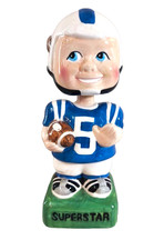 Ceramic Football Bobblehead Superstar #5 Blue & White 9
