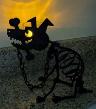 PartyLite Party Lite Sticks the Dog Halloween Votive Candle Holder Metal P8280 picture