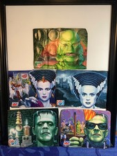 RARE LOT OF 5 VINTAGE PEPSI  MONSTERS FRANKENSTEIN, BRIDE, HALLOWEEN 🎃👻🎃 picture
