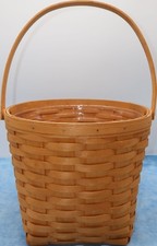 Longaberger 1998 Measuring Basket 12in Round Protector Swing Handle picture