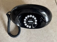Polyconcept Handbag Phone Black Push Button Dial Vintage Retro - picture