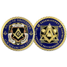 Masonic Challenge Coin Freemasonry Collectible Band of Brothers picture