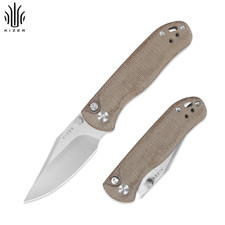 Kizer Drop Bear 2 Folding Pocket Knife Nitro-V Blade Micarta Handle V3619.2CC1 picture