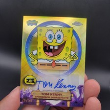 2025 TOPPS CHROME SPONGEBOB TOM KENNY SPONGEBOB SQUAREPANTS AUTO /50 picture