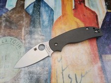 Spyderco Sage 5, Satin M390 Plain Blade, Titanium Handle w/Compression Lock picture