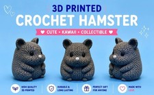 3D Printed Crochet Hamster | Cute Kawaii Hamster Figurine picture