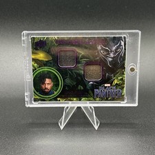 2018 UD Marvel Black Panther costume card KM-KI Erik Killmonger SP Trading Card picture
