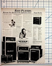 1984 Mesa/Boogie Bass Amps D-180 RoadReady System Vintage Ad Ephemera picture